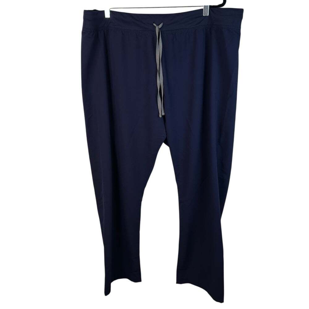 Workcore FIGS Technical Collection Scrub Pants Blue Tie Waist Plus Size XXL Tall